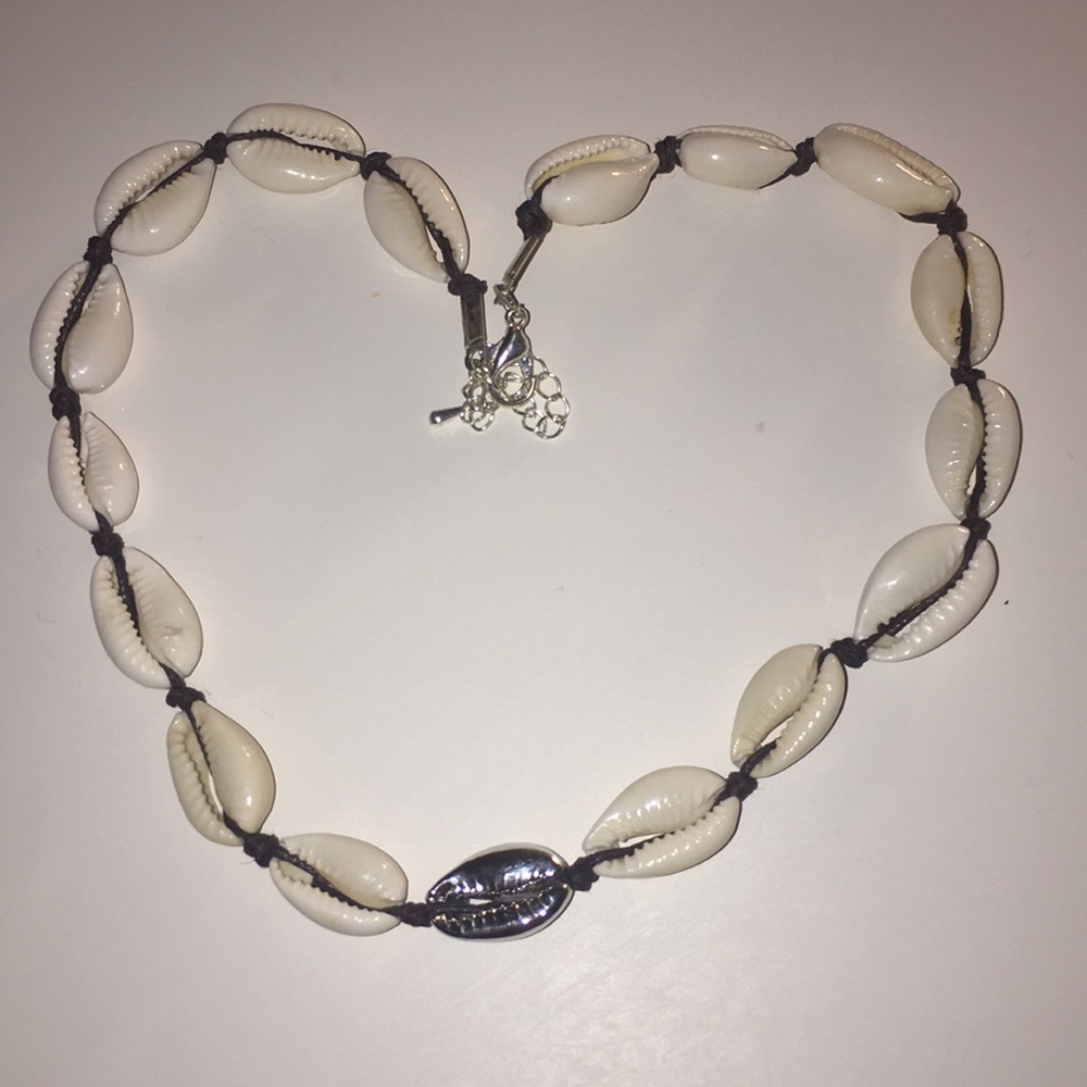 A puka shell necklace